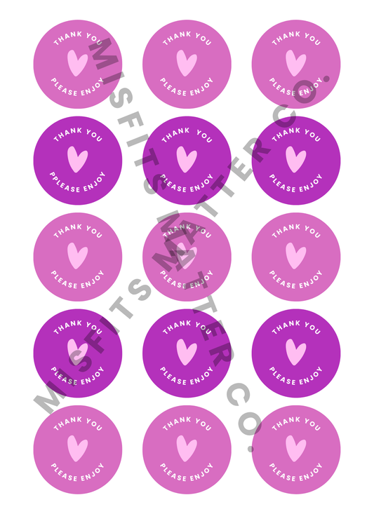 Digital product- thank you stickers